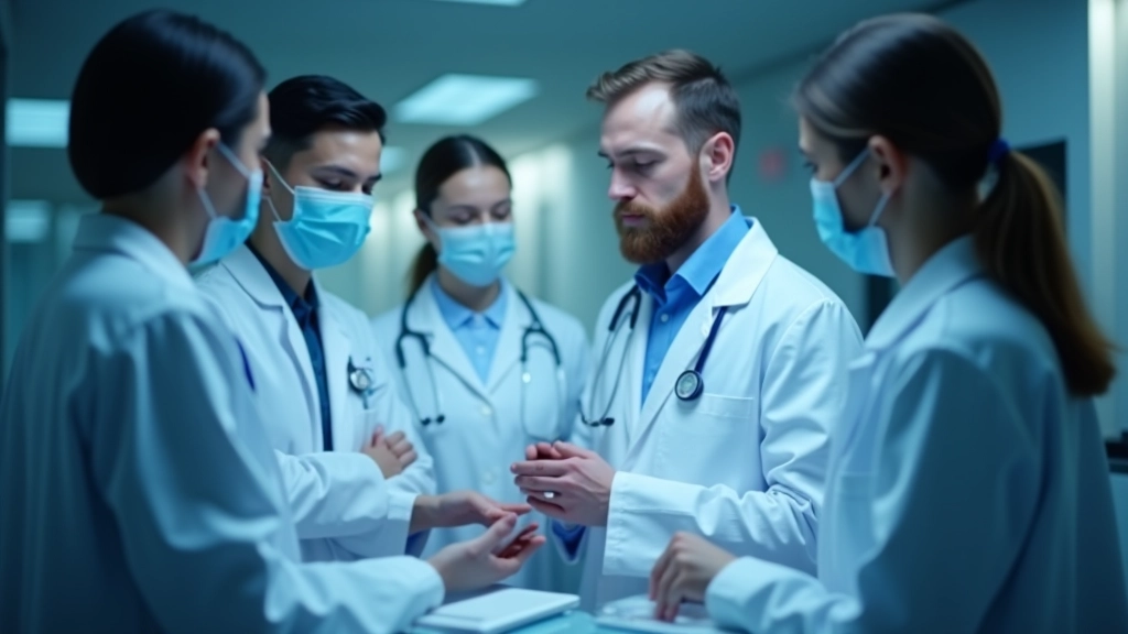 Medicinos komanda aptarinėja diagnostinius rezultatus naudodama DI sistemą