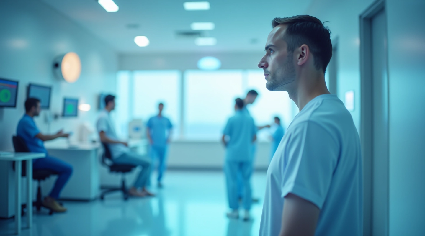 Šiuolaikinė sveikatos priežiūros įstaiga su diagnostikos įranga